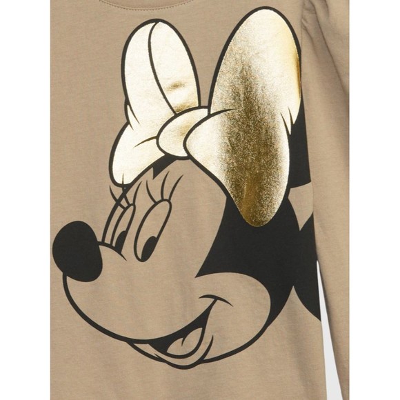 NWT GAP X Disney Organic Cotton Minnie Mouse T-Shirt gold Holiday 18-24M - Picture 2 of 4